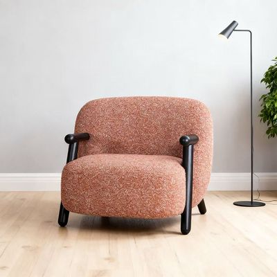 Fadia 1 Seater Fabric Sofa - Orange