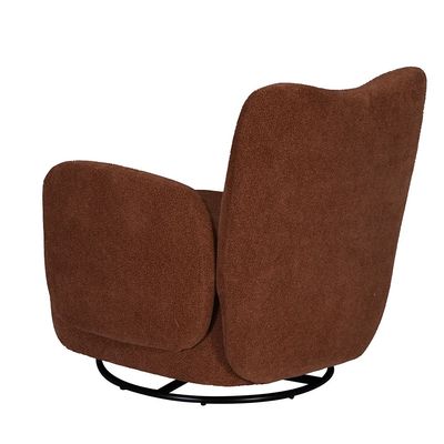 Grizel 1 Seater Fabric Swivel Chair - Brown