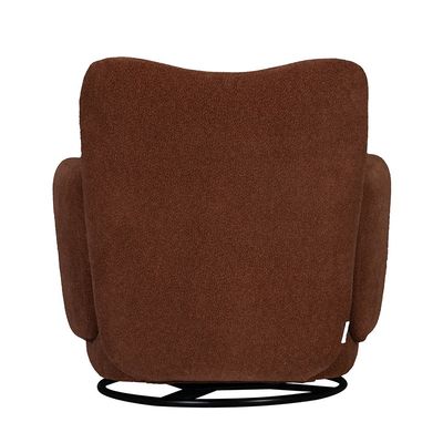 Grizel 1 Seater Fabric Swivel Chair - Brown