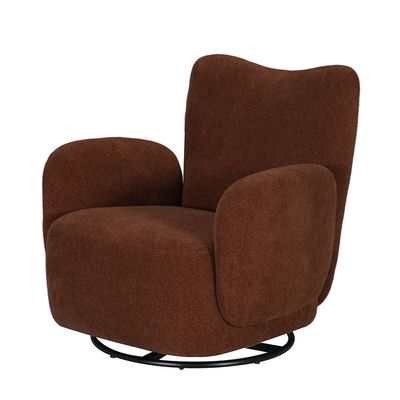 Grizel 1 Seater Fabric Swivel Chair - Brown