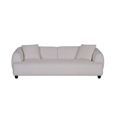 Grizel 3 Seater Fabric Sofa - Beige