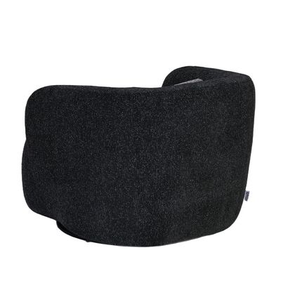Lucio 1 Seater Fabric Swivel Chair - Black