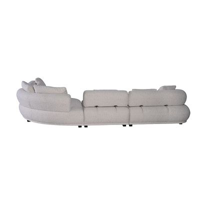 Nelo Sectional Corner Fabric Sofa - Beige