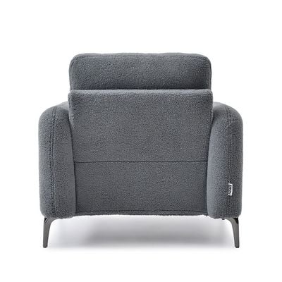Younes 1 Seater Fabric Sofa - Grey
