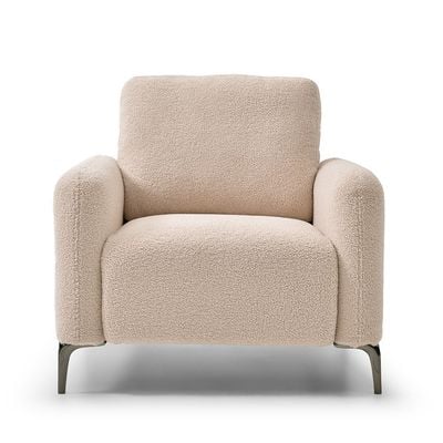 Younes 1 Seater Fabric Sofa - Beige