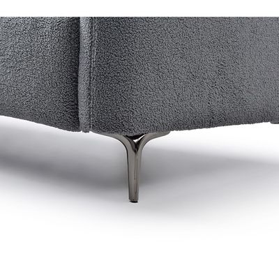 Younes 3 Seater Fabric Sofa - Grey