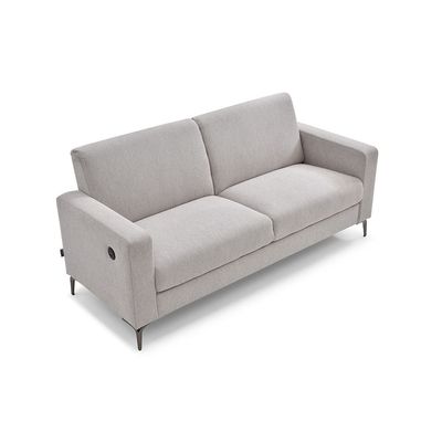 Theodora 3+2+1 Fabric Sofa Set W/ Side Pocket & USB Port-L.Grey