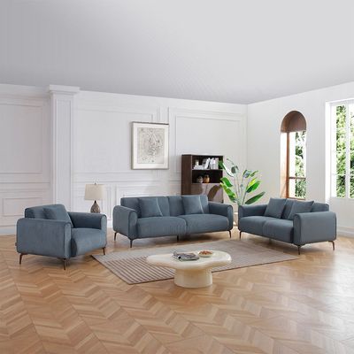Tanner 3+2+1 Fabric Sofa Set - Blue