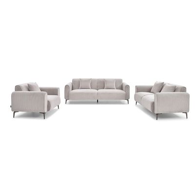 	Tanner 3+2+1 Fabric Sofa Set- Beige