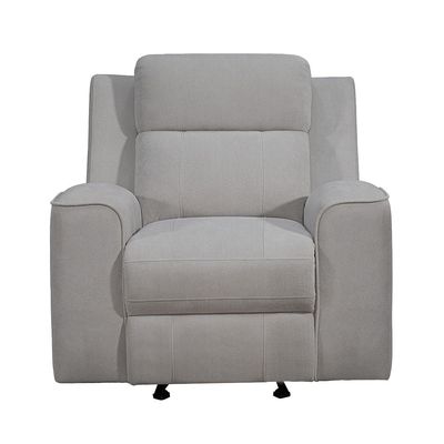 Gardy 1 Seater Fabric Glider Recliner -  Light Grey