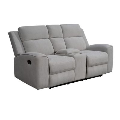 Gardy 2 Seater Fabric Recliner - Light Grey