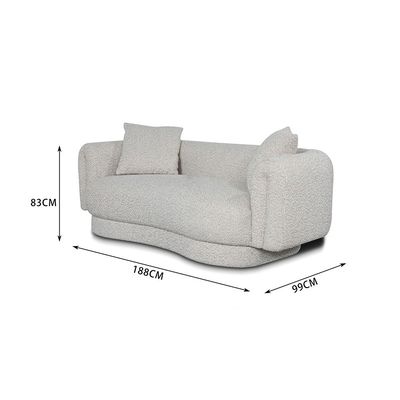 Adrika 2 Seater Fabric Sofa - Brown