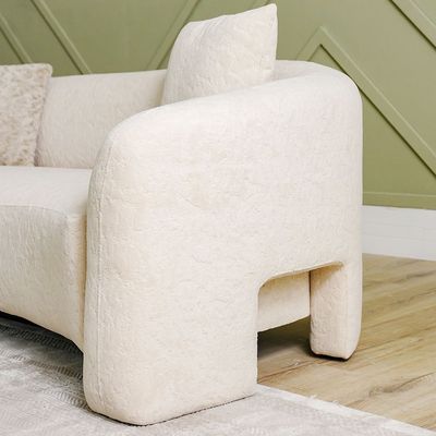 Zairah 2 Seater Fabric Sofa - Beige
