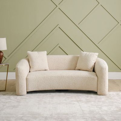 Zairah 2 Seater Fabric Sofa - Beige