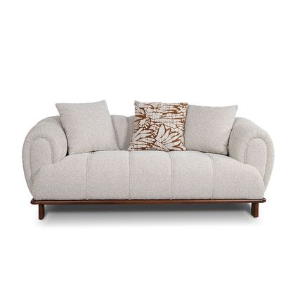 Wade 2 Seater Fabric Sofa - Beige/Brown