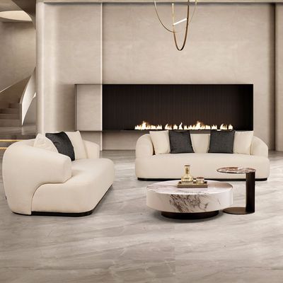 Beckett 3+2 Seater Fabric Sofa Set - Beige/Black