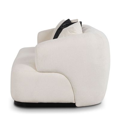 Beckett 2 Seater Fabric Sofa-Beige/Black