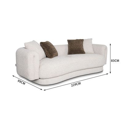 Adrika 3 Seater Fabric Sofa - Brown