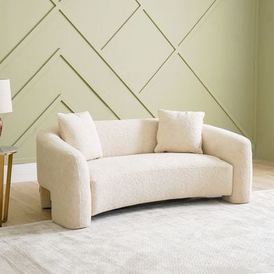 Zairah 3 Seater Fabric Sofa-Beige