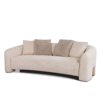 Zairah 3 Seater Fabric Sofa - Beige