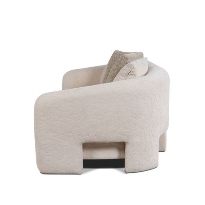 Zairah 3 Seater Fabric Sofa - Beige