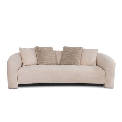 Zairah 3 Seater Fabric Sofa - Beige