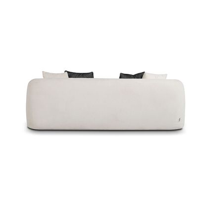 Beckett 3 Seater Fabric Sofa - Beige/Black