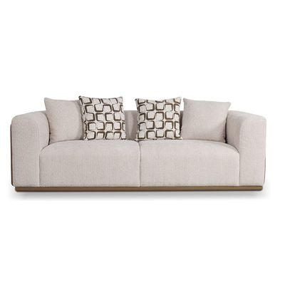 Flynn 3 Seater Fabric Sofa - Brown