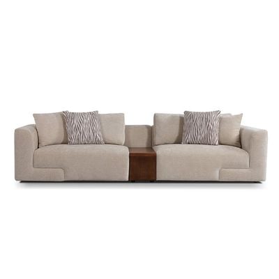 Vance 4 Seater Fabric Sofa - Beige