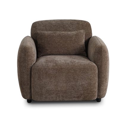 Vance 1 Seater Fabric Sofa - Brown