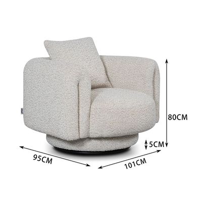 Adrika 1 Seater Fabric Sofa - Brown