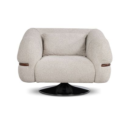 Wade 1 Seater Fabric Sofa - Beige/Brown