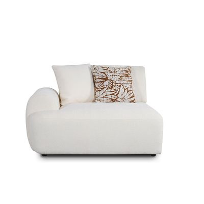 Emmett Sectional Corner Fabric Sofa -Beige/Brown