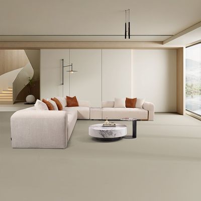Cade Sectional Corner Fabric Sofa - Beige/Orange