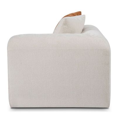 Cade Sectional Corner Fabric Sofa - Beige/Orange
