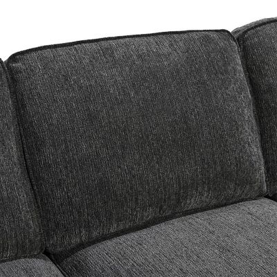 Rocco 3 Seater Fabric Sofa - Dark Grey