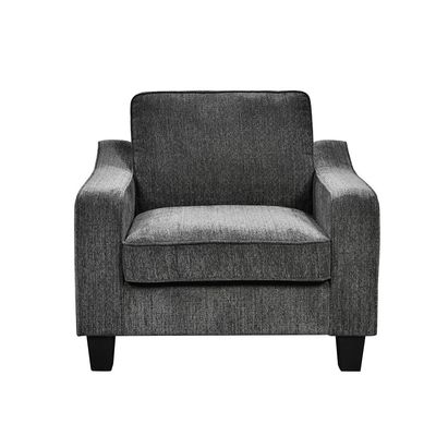 Rocco 1 Seater Fabric Sofa - Dark Grey