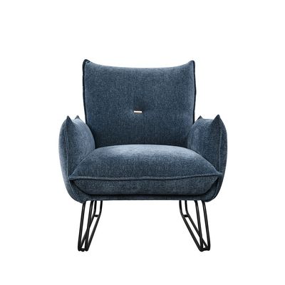 Javon  1 Seater Fabric Sofa - Blue