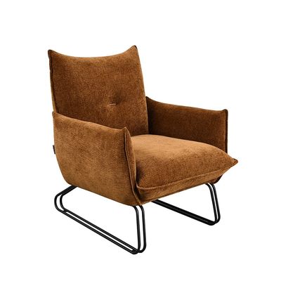 Javon  1 Seater Fabric Sofa - Rust