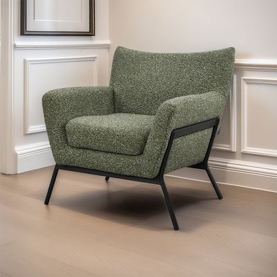 Taelon  1 Seater Fabric Sofa - Olive