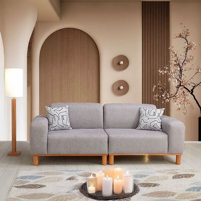 Gusto 3 Seater Fabric Sofa - Grey