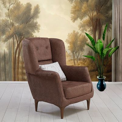 Valente 1 Seater Fabric Sofa - Dark Brown