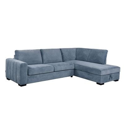 Egor Fabric Right Corner Sofa - Blue