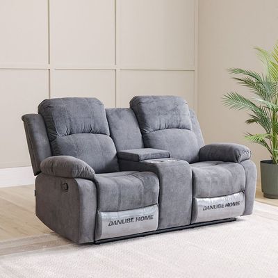 Kaila 2 Seater Fabric Recliner - Grey