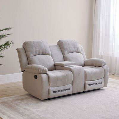 Kaila 2 Seater Fabric Recliner - Camel