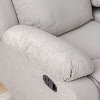 Kaila 2 Seater Fabric Recliner - Camel