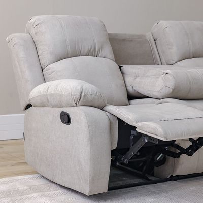 Kaila 3 Seater Fabric Recliner - Camel