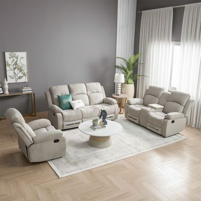 Kaila 3+2+1 Seater Fabric Recliner Set - Camel