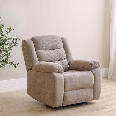 Rosier 1 Seater Fabric Recliner - Beige