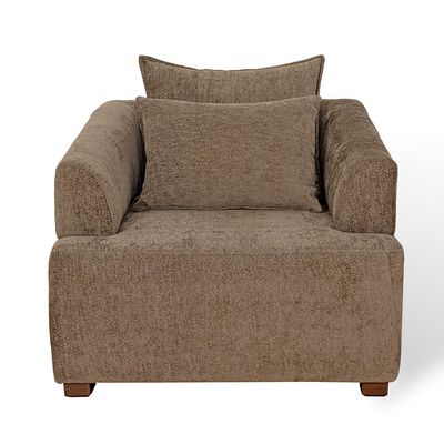 Giralda 1 Seater Fabric Sofa - Dark Brown